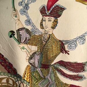 Hermés Paris Le Timbalier Silk Scarf.